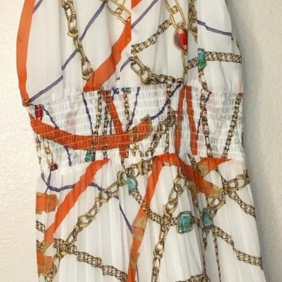 Boston Proper Alexia Admor Midi Dress Chain Print - Picture 6 of 9
